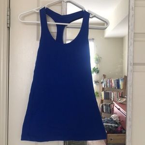 Classic royal blue lululemon racerback tank.